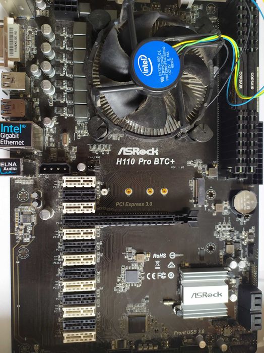 placa baza Asrock H110 pro BTC+, I3 gen 7, 2x4GB DDR4