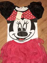 Set fusta tutu volane +tricou Minnie Mouse+bentita