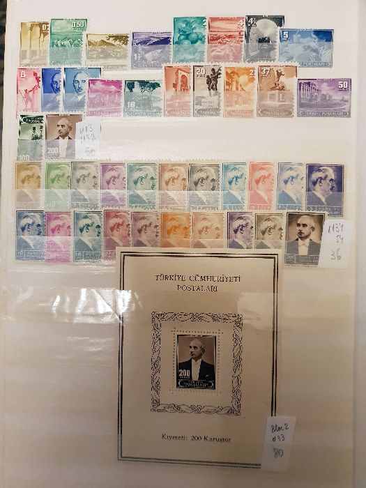 Colectie filatelica Turcia 1930-1982