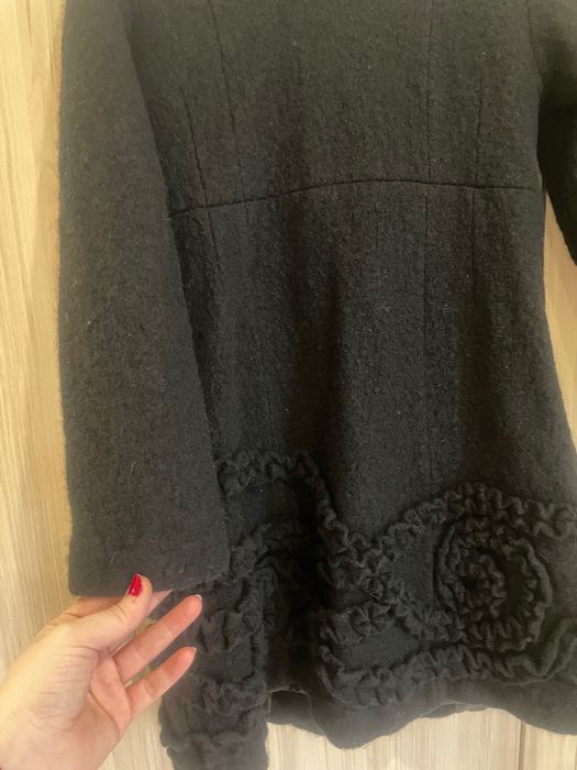 Страхотно палто в черен цвят от вълна