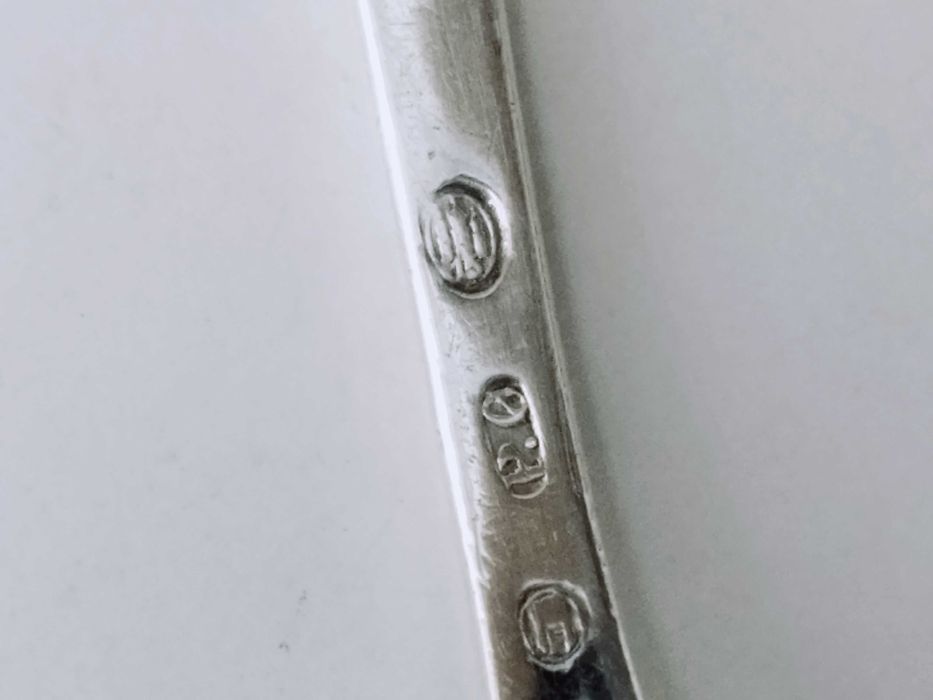 Lingurita Copii argint 830 masiv , Danemarca Christian F Heise