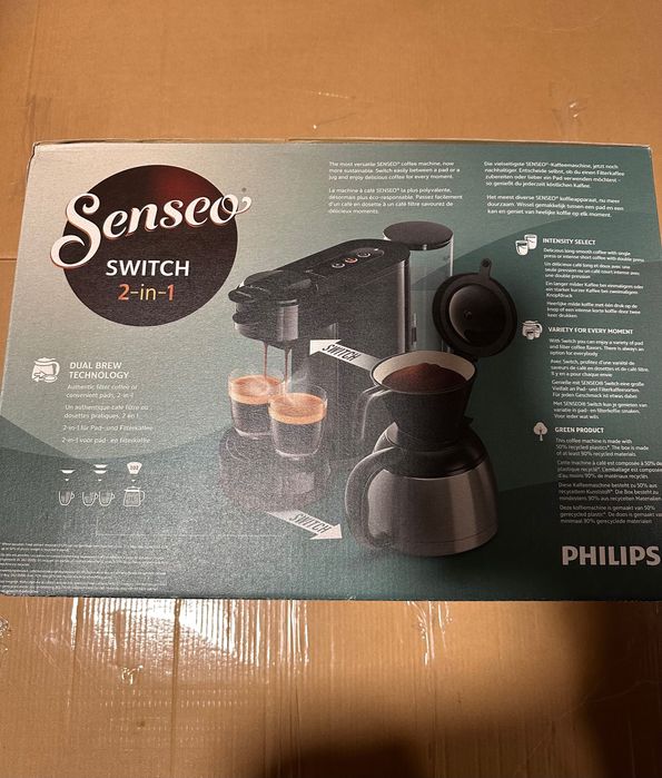 Aparat cafea Philips Senseo Switch 2 in 1 negru Nou