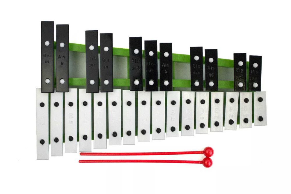 Професионален ксилофон CHROMATIC GLOCKENSPIEL с тупалки и метални клав