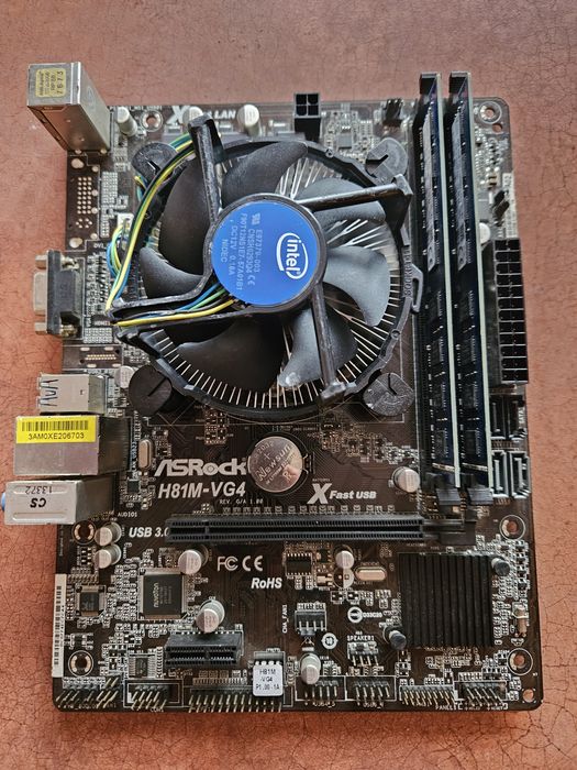 Kit sk1150 Intel I5 4590 H81 16GB DDR3