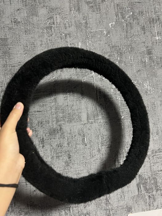 Меховая оплетка на руль, форма «D»