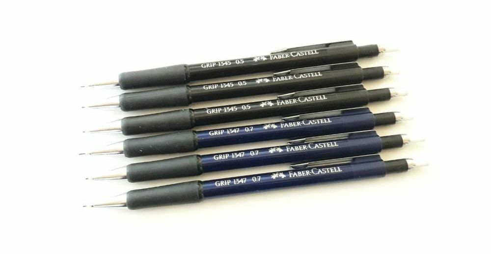 Lot 6 creioane faber castell 1345 si 1347 de 0.5 mm si 0.7 mm