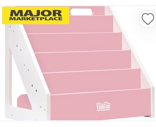 Vand raft de carti Montessori roz