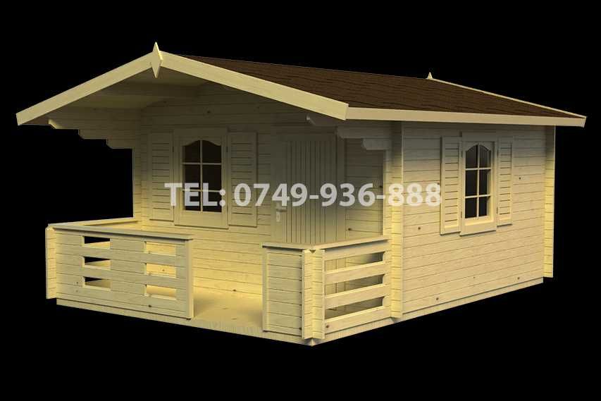 Casute din lemn, cabane, casuta de gradina,  4x3 m, 4x4 m sau 5x4 m