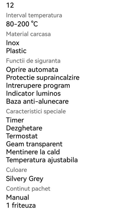 Friteuza AierFryer IHUNT 9 L, 12functii