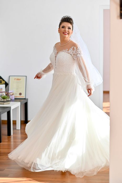 Rochie de mireasa tip A line White Lady