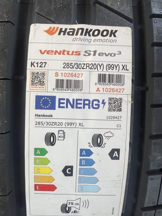 Hankook ventus S1 evo3 285/30ZR20(Y) (99Y) XL
