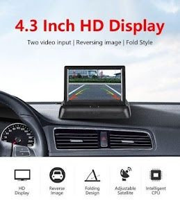 Monitor pliabil TFT 4.3 inch + Mini camera auto de marsarier Night Vis