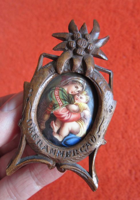 cadou rar Craciun Bavaria 1890 Antic portelan colectie Fecioara Maria