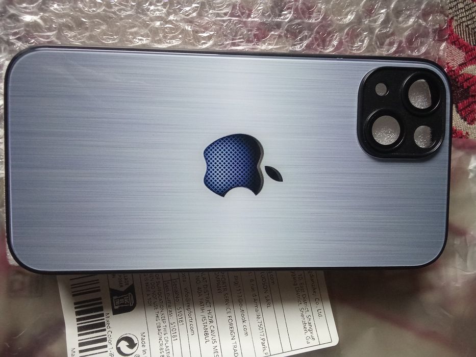 Чехол Айфон 13 голубой