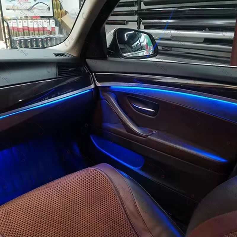 Lumina ambientala auto fir neon Led RGB  cu 5 capete Aplicatie telefon