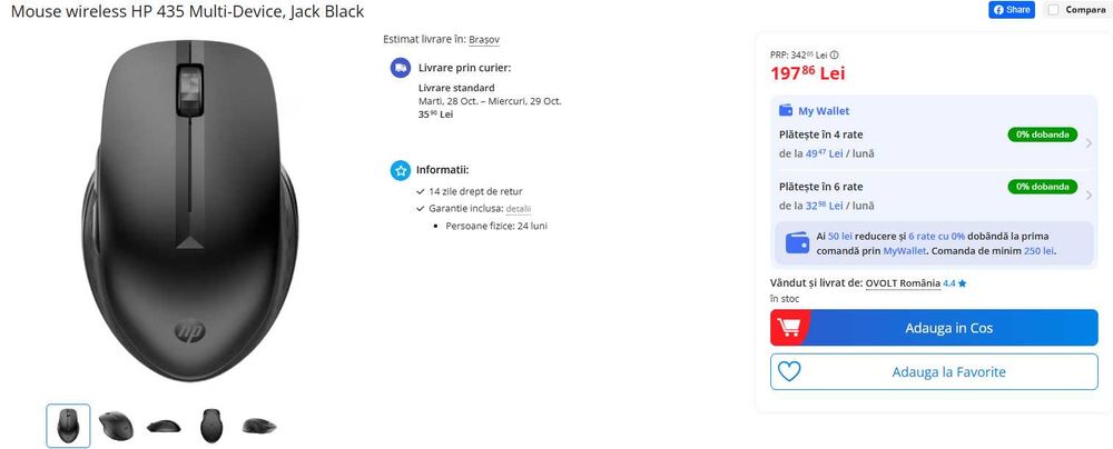 Mouse Wireless HP 435 + Bluetooth