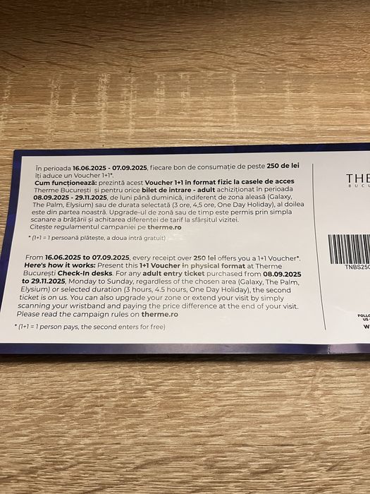 Voucher Therme Bucuresti 1+1