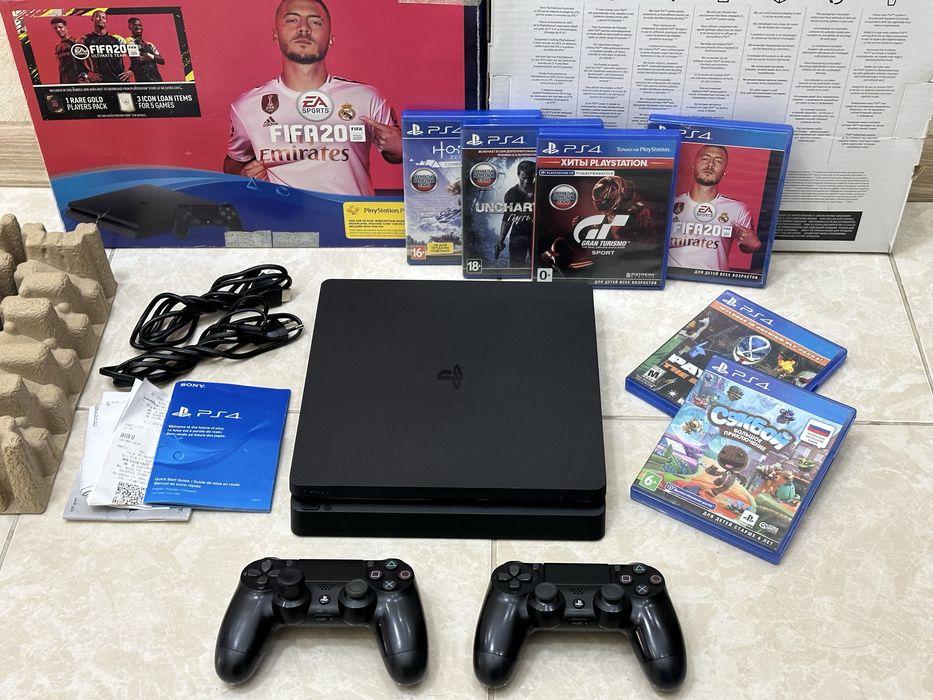 PlayStation 4 Slim 1TB 2 Джойстика 6 дисков Ps Пc Pc