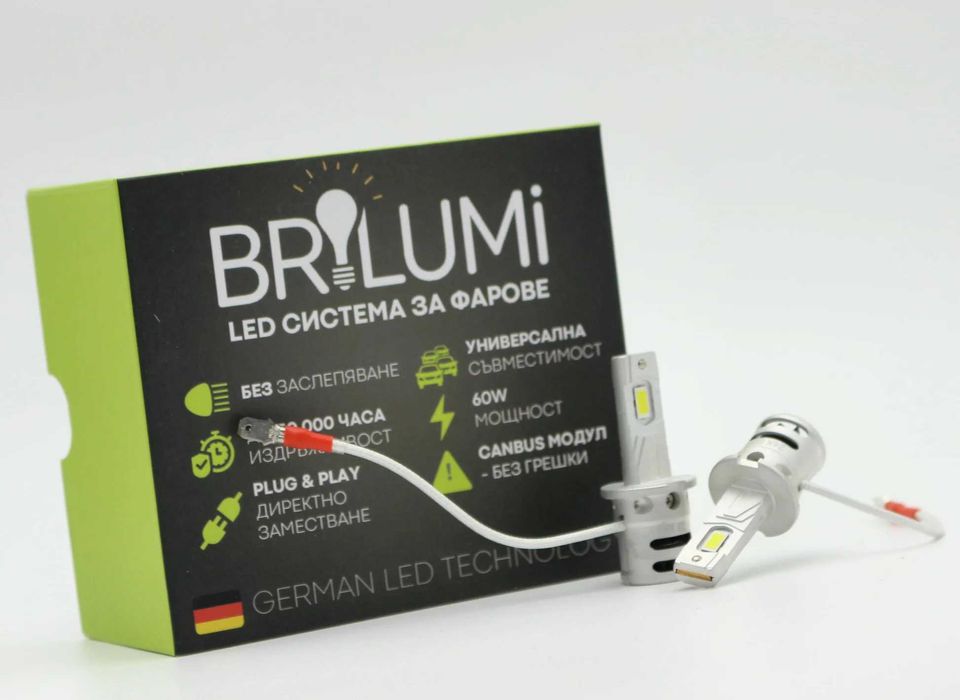 LED крушки H3 BRILUMI Evolve 60W CANBUS 6000K