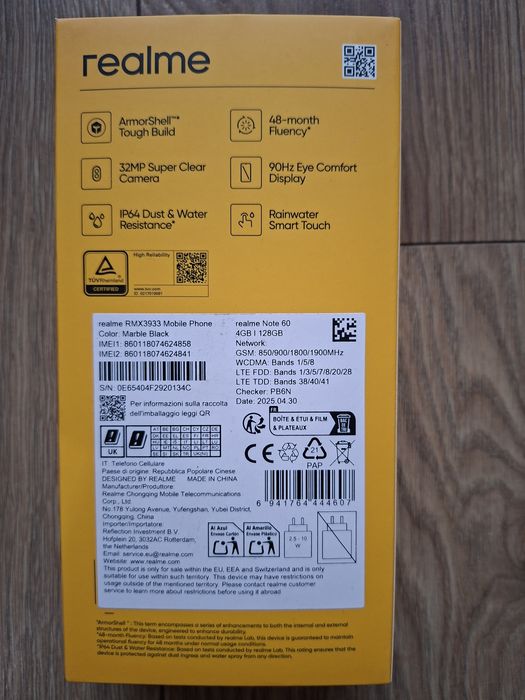 realme Note 60 + калъф - НОВ