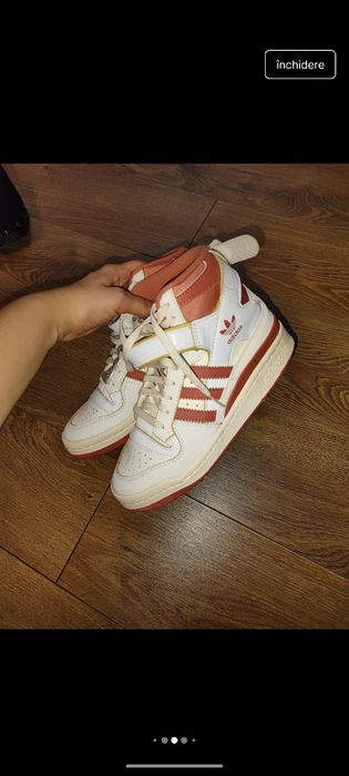 Adidas Forum 84 Hi W butter white/salmon pink