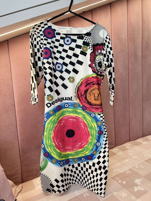 Шарена къса рокля