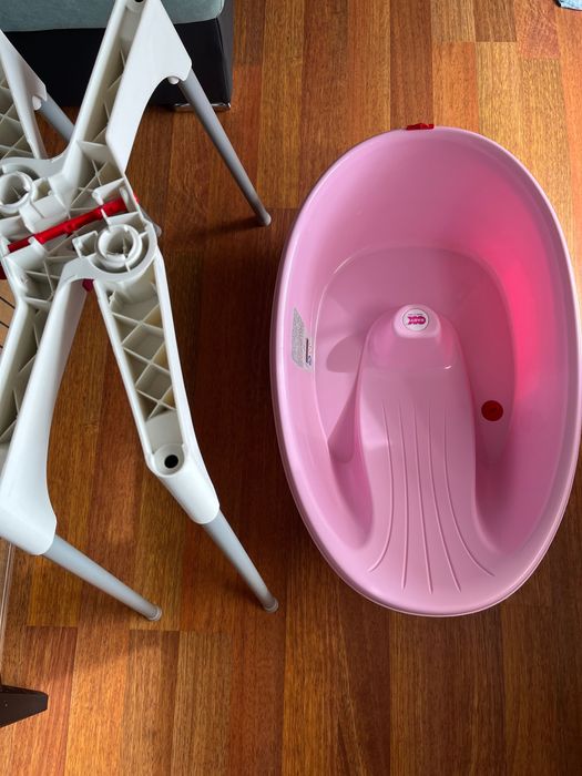 Корито за къпане със стойка и вграден термометър ОК Baby