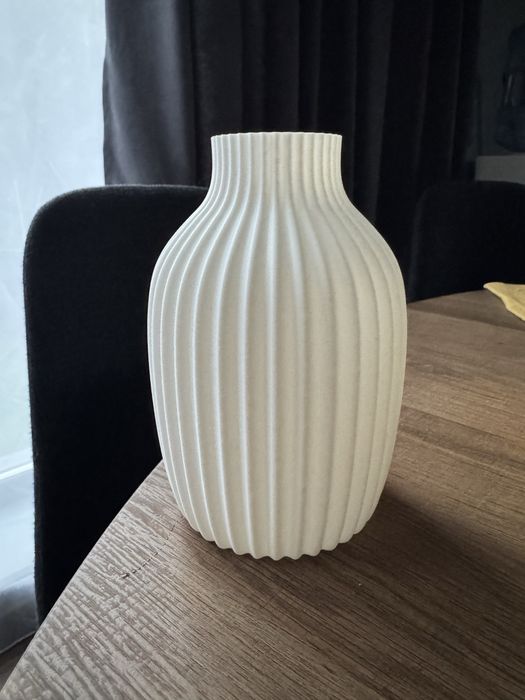 Vaza decorativa printata 3D - alb