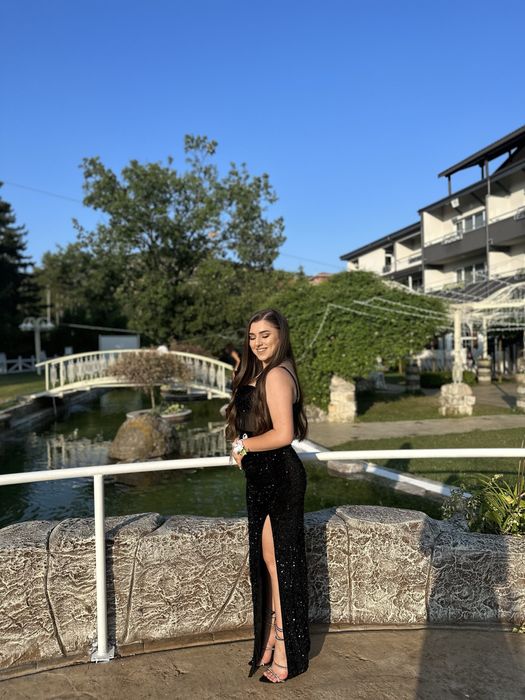 Официална рокля с пайети S-M