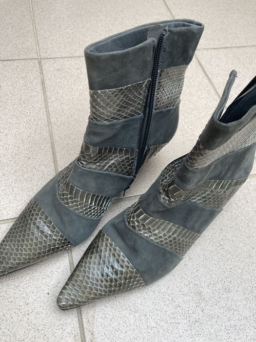 Ghete Salamander din piele de sarpe