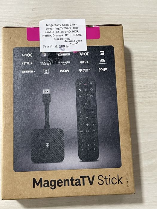 Aparat Smart TV - MagentaTV Stick HD 4K , WiFi, Netflix ,YouTube