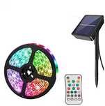 Banda LED RGB Alimentare panou solar, Telecomanda wireless
