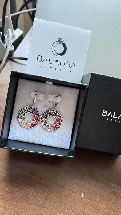 Серьги Balausa серебро новые