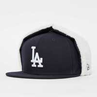 Sapca New Era 59fifty earlap los angeles dodgers albastru