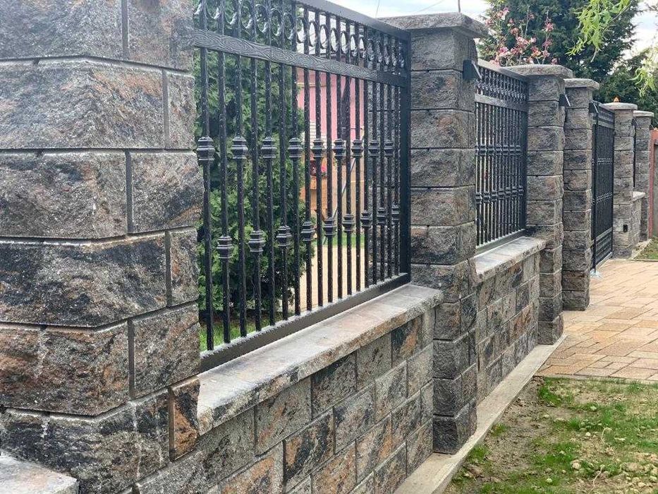 Boltari  gard splitati Gardeo kit portocaliu antracit color mix