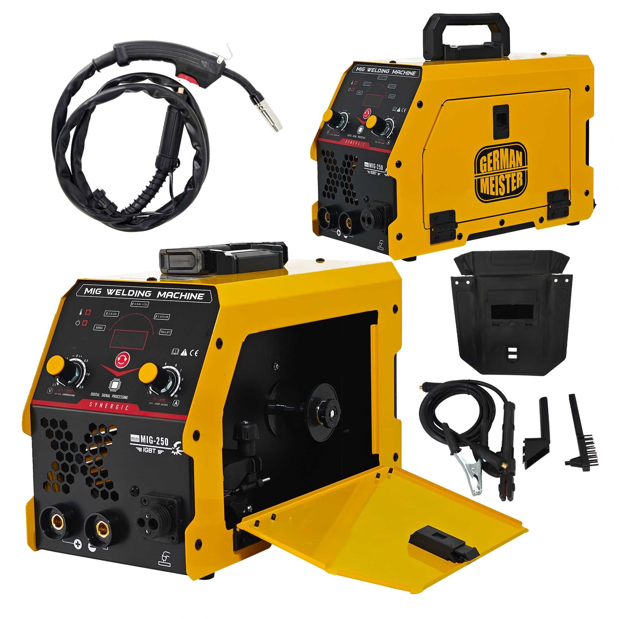 Aparat de sudura, German Meister, 250 Amp, MMA, MIG CO2, MAG AR+CO2