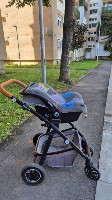 Carucior 3 in 1, Lionelo, Amber, Cu landou, scoica auto, Pana la 22 kg