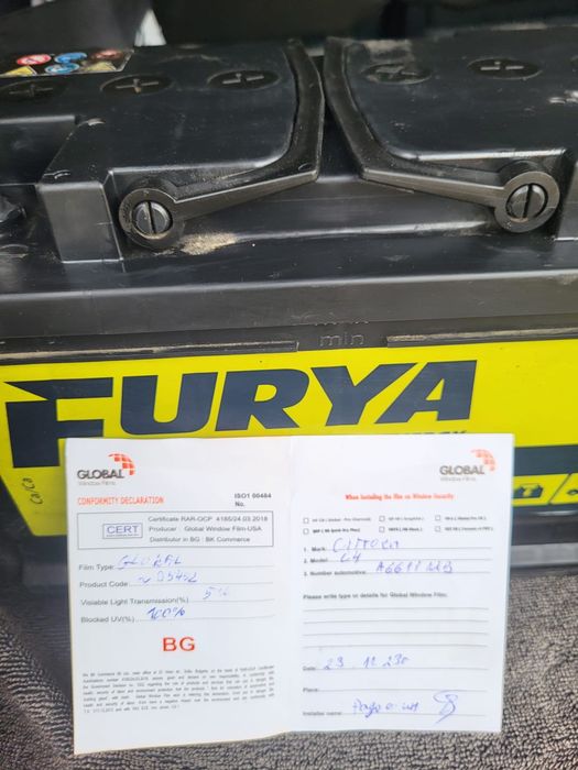 Акумулатор Furya 72Ah / 600A в гаранция