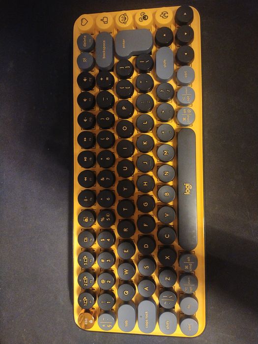Tastatura Logitech Pop Keys Negru-Galben, Impecabilă