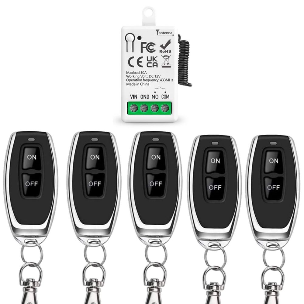 Универсален DC 12V 1-канален безжичен дистанционен превключвател RF