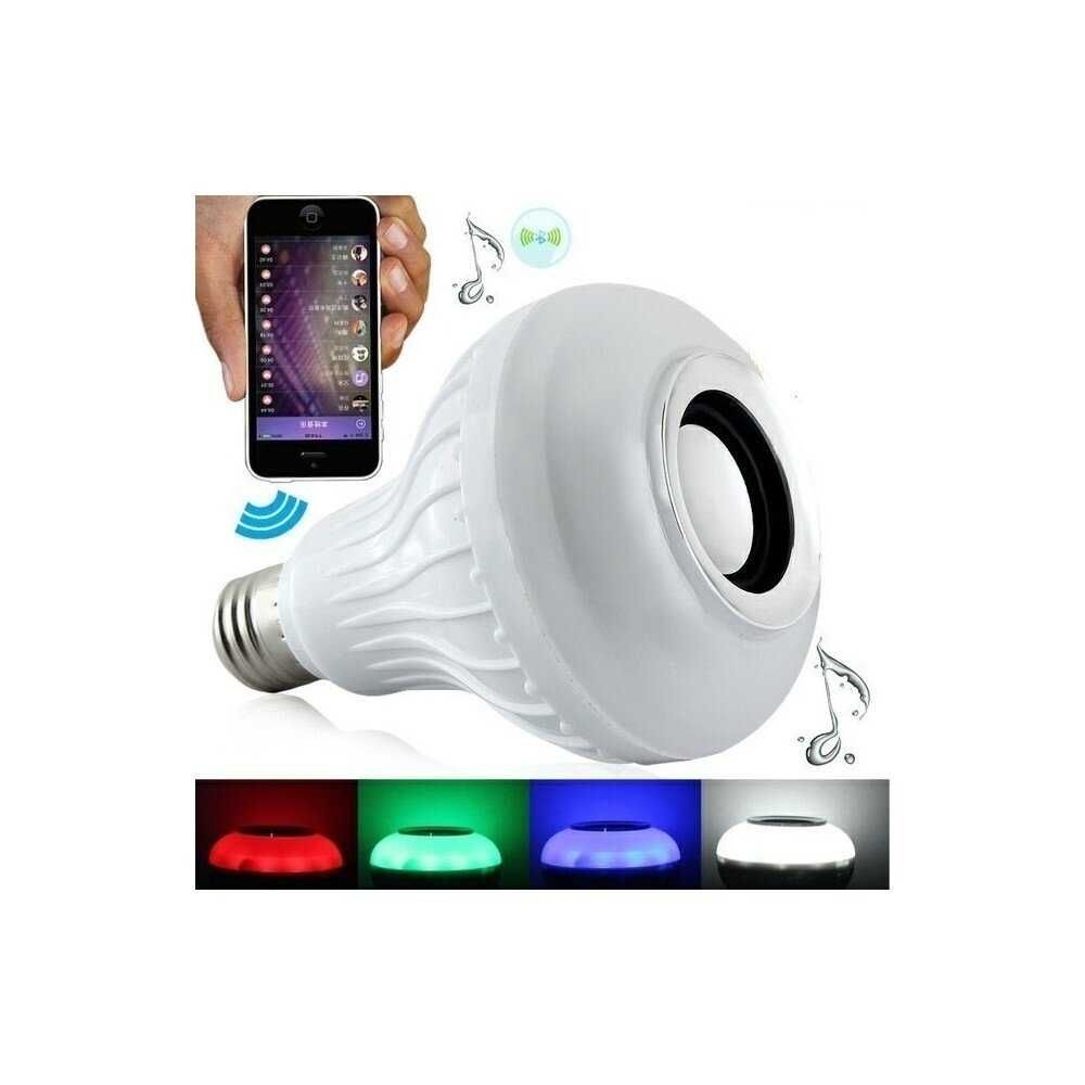Топ хит Диско Блутуд Bluetooth лампа колона крушка цвят музика лед RGB