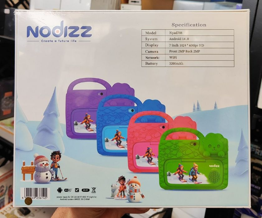 БЕПУЛ Доставка, Акция Сифатли Болалар Планшети Nodizz Npad708+Подарки