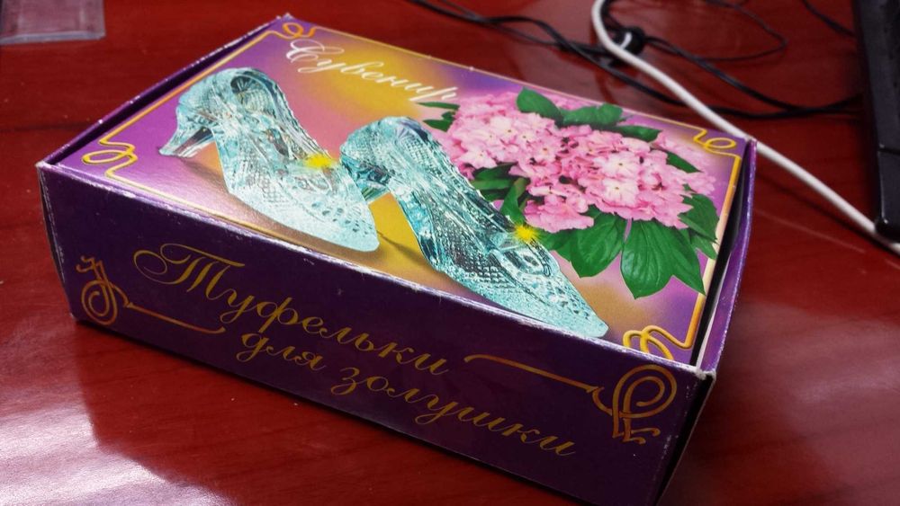 Сувенир подарок туфельки для золушки хрусталик