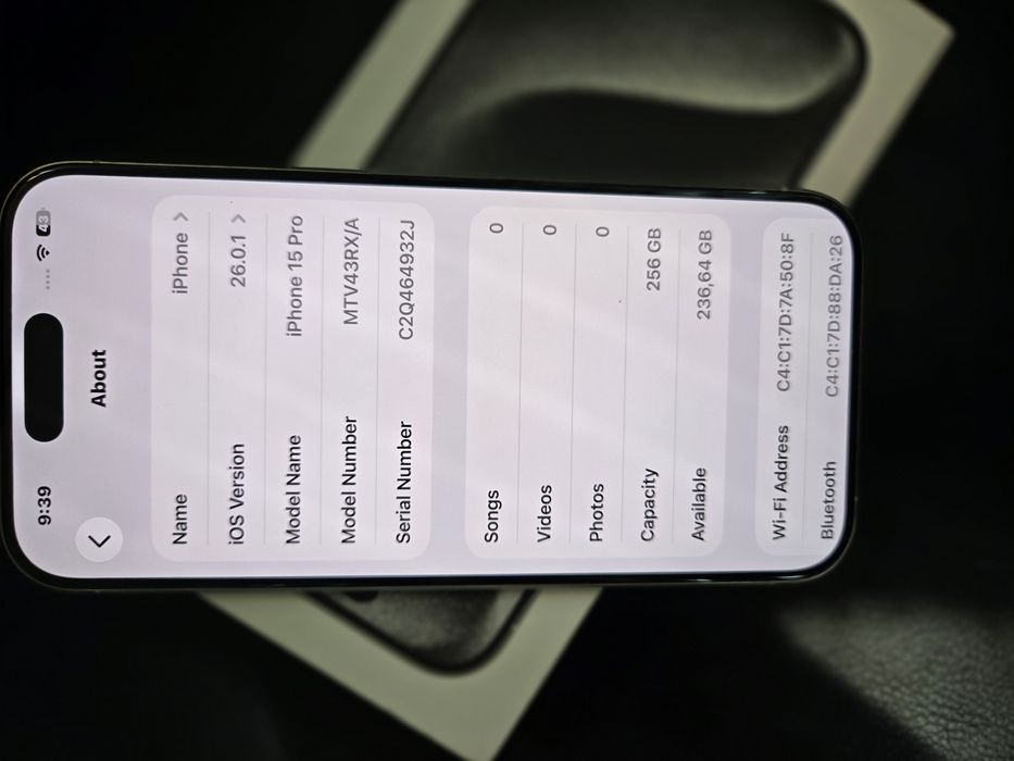 Iphone 15 Pro 256gb White titanium