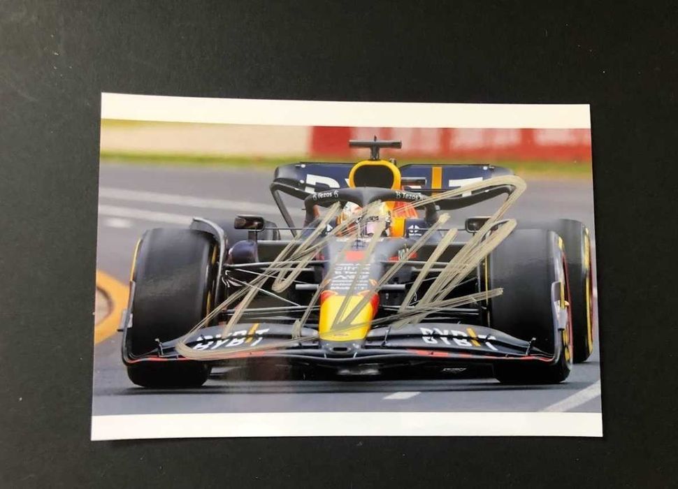Fotografie semnata Max Verstappen Oracle Red Bull Racing team + COP