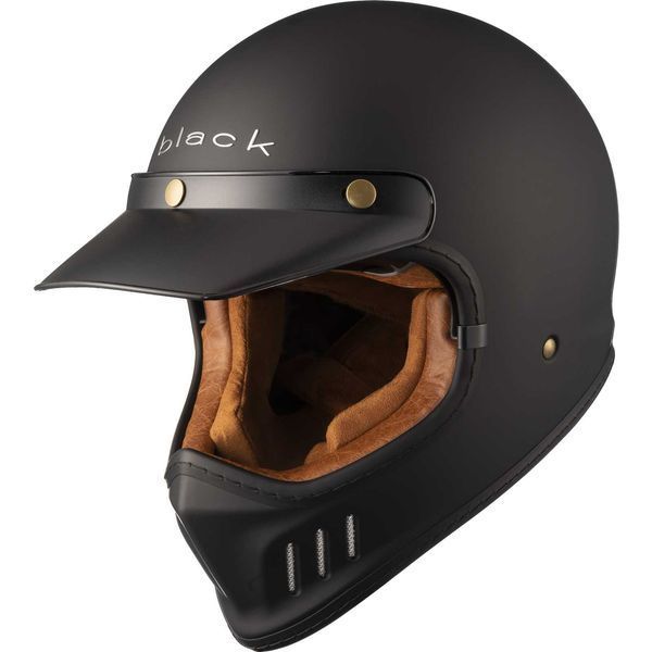 Casca moto Black Royale Negru mat cafe racer open face, retro motocros