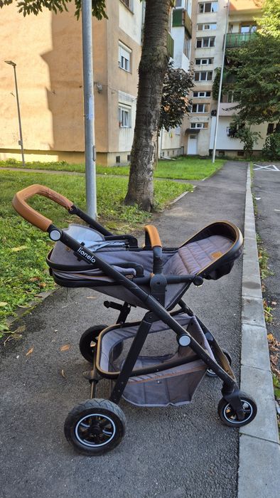 Carucior 3 in 1, Lionelo, Amber, Cu landou, scoica auto, Pana la 22 kg