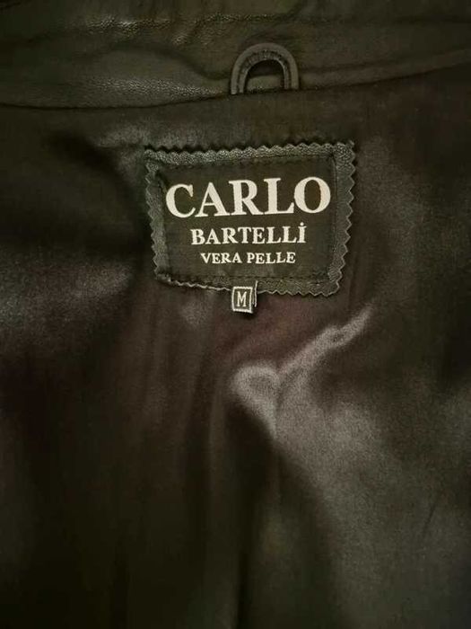 Geacă din piele naturală Carlo Bartelli, mărimea M – nouă, nepurtată