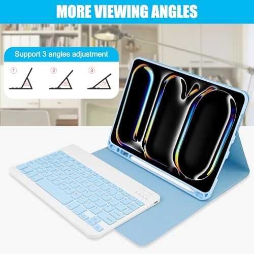 Нов Модерен калъф за таблет iPad Pro 11" 2024 с отделяща се клавиатура