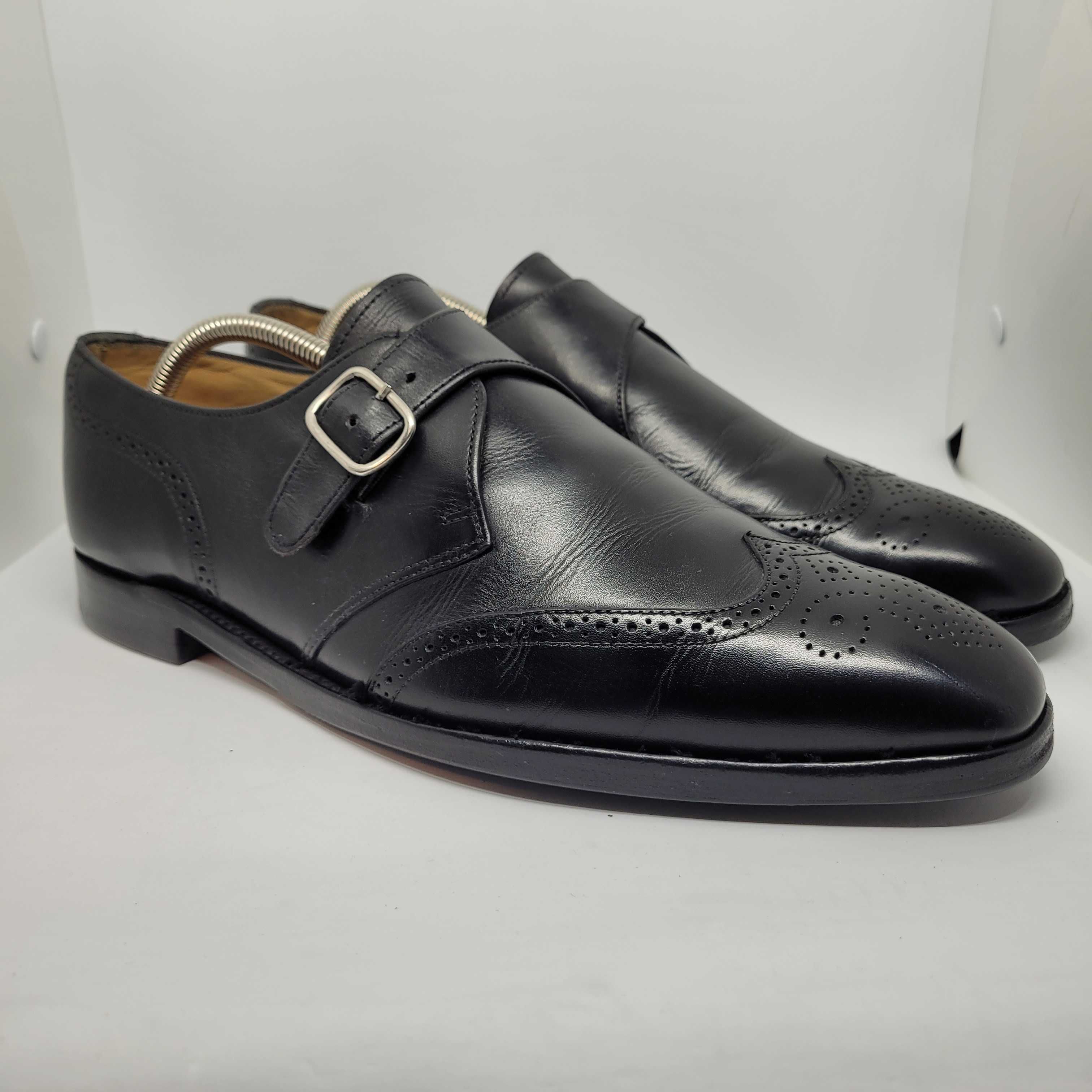 Loake Single Monkstrap, Leather, Black, EU 44 / UK 9,5